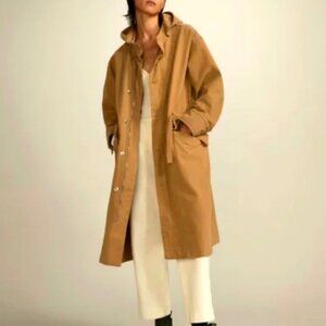 Everlane Canvas Organic cotton Parka jacket coat Size L Cappuccino brown